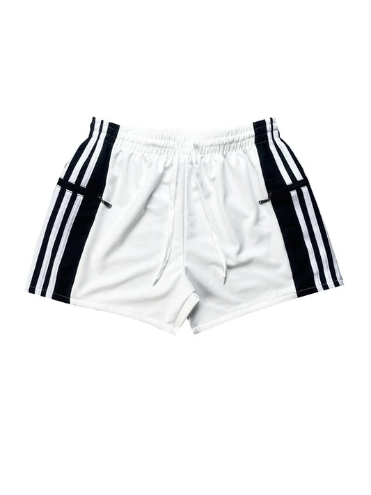 Glossy Pockets Men's Shorts Outdoor Fitness Male Plus Size Casual Sports Basketball Bottoms