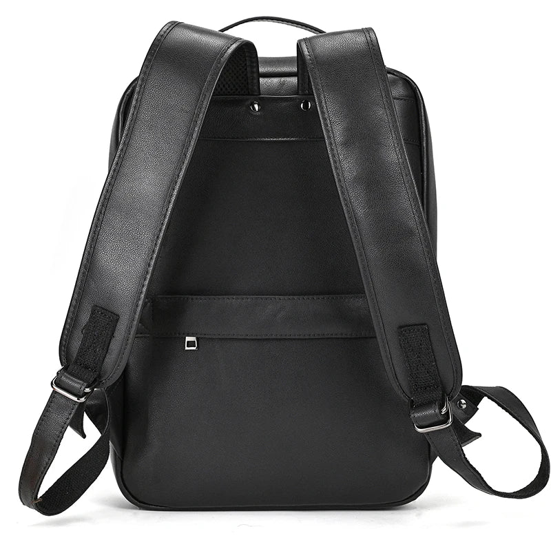 Vintage Travel Backpack leather double zipper bagpack male crazy horse leather backpack handmade leather travel bag men bag
