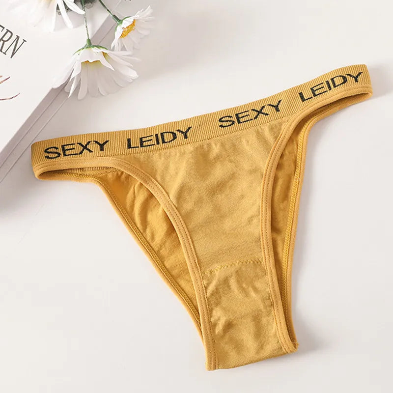Letter Belt Brazilian Panties Women Seamless Underwear Female Underpants Sexy Briefs Lingerie Comfy Intimates