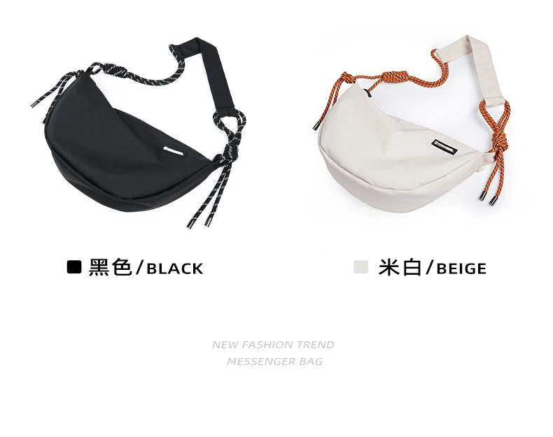Japanese Sling Bag for Men, Waterproof Lightweight Crossbody Bag, Sports Travel Shoulder Bag Fit 12.9 inch iPad