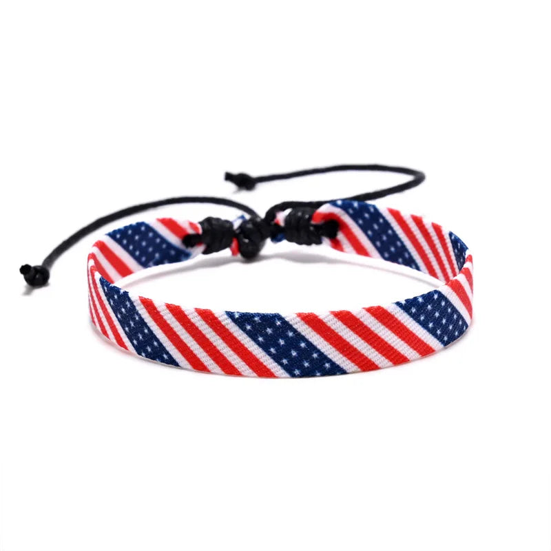 Meetvii Arabic Scarf Style Woven Bracelet for Women Men Handmade Ethnic Wave Dot Colored Ribbon Bracelets Jewelry