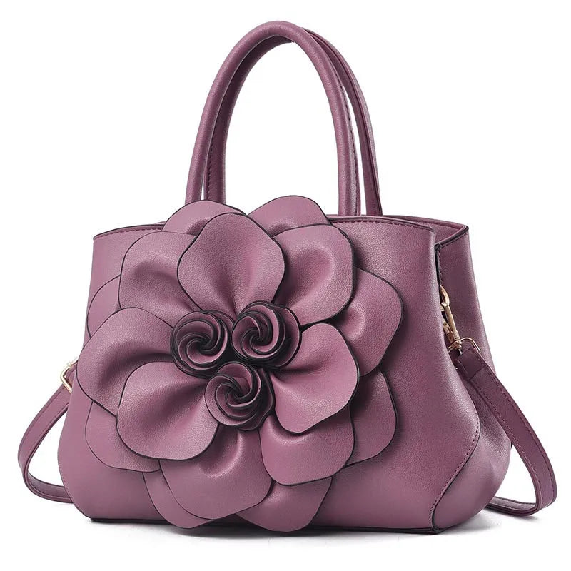 Large Capacity Red Big Rose Flower Women's Bag Handbag Shoulder Bag Purse Ladies Female Crossbody Bag Luxury Bag