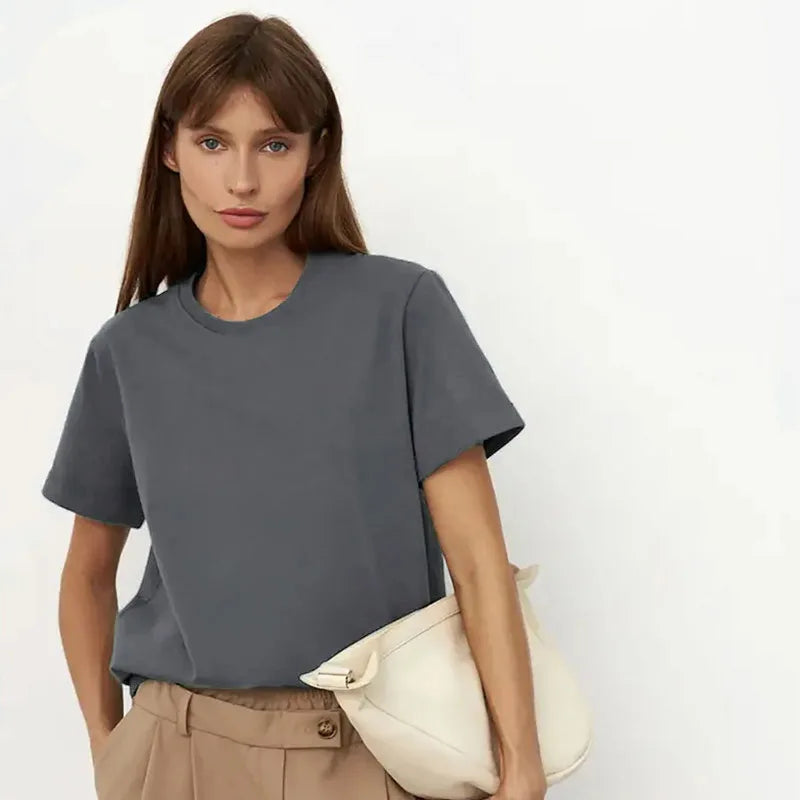 3XL 4XL 100% Cotton Women s T shirt Oversized Casual Solid Tees Short Sleeve Summer Top Plain Streetwear Quality Basic Clothing