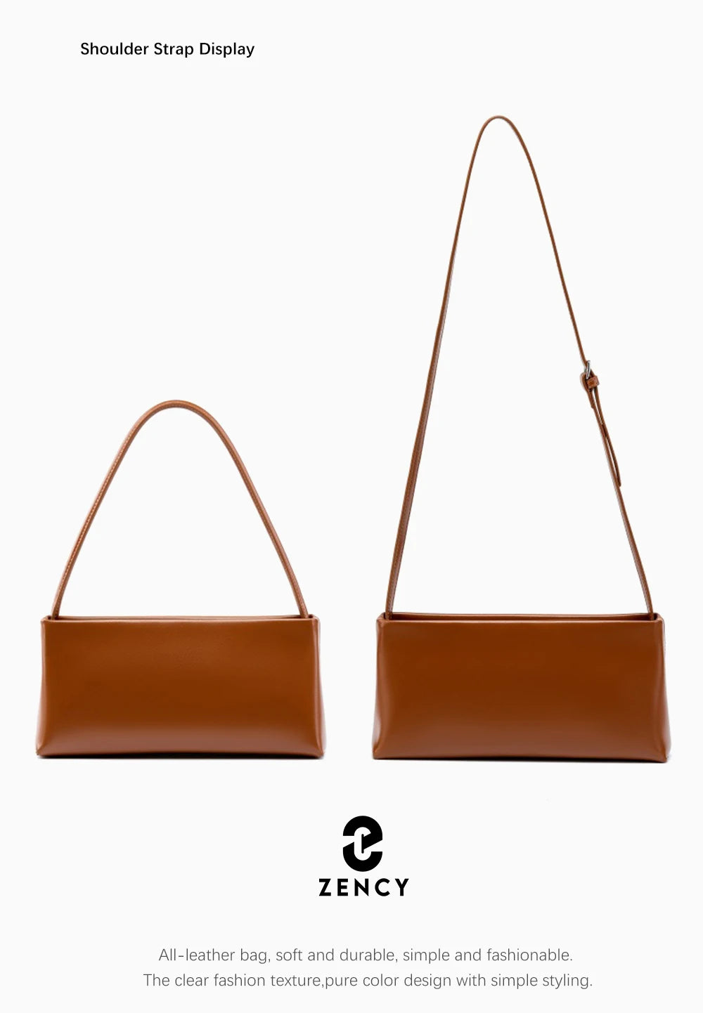 Zency 2024 New Luxury Handbag Fashion Women Leather Shoulder Bag Ladies Underarm Bag Sac De Femme Red Bride Wedding Bags