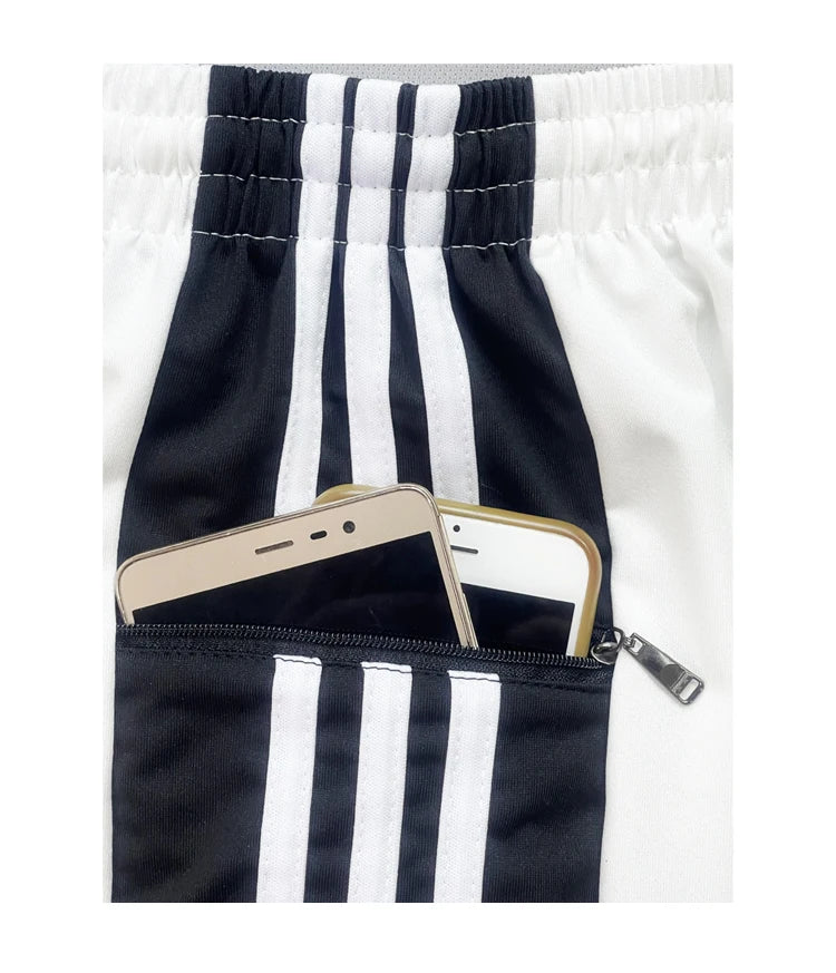 Glossy Pockets Men's Shorts Outdoor Fitness Male Plus Size Casual Sports Basketball Bottoms
