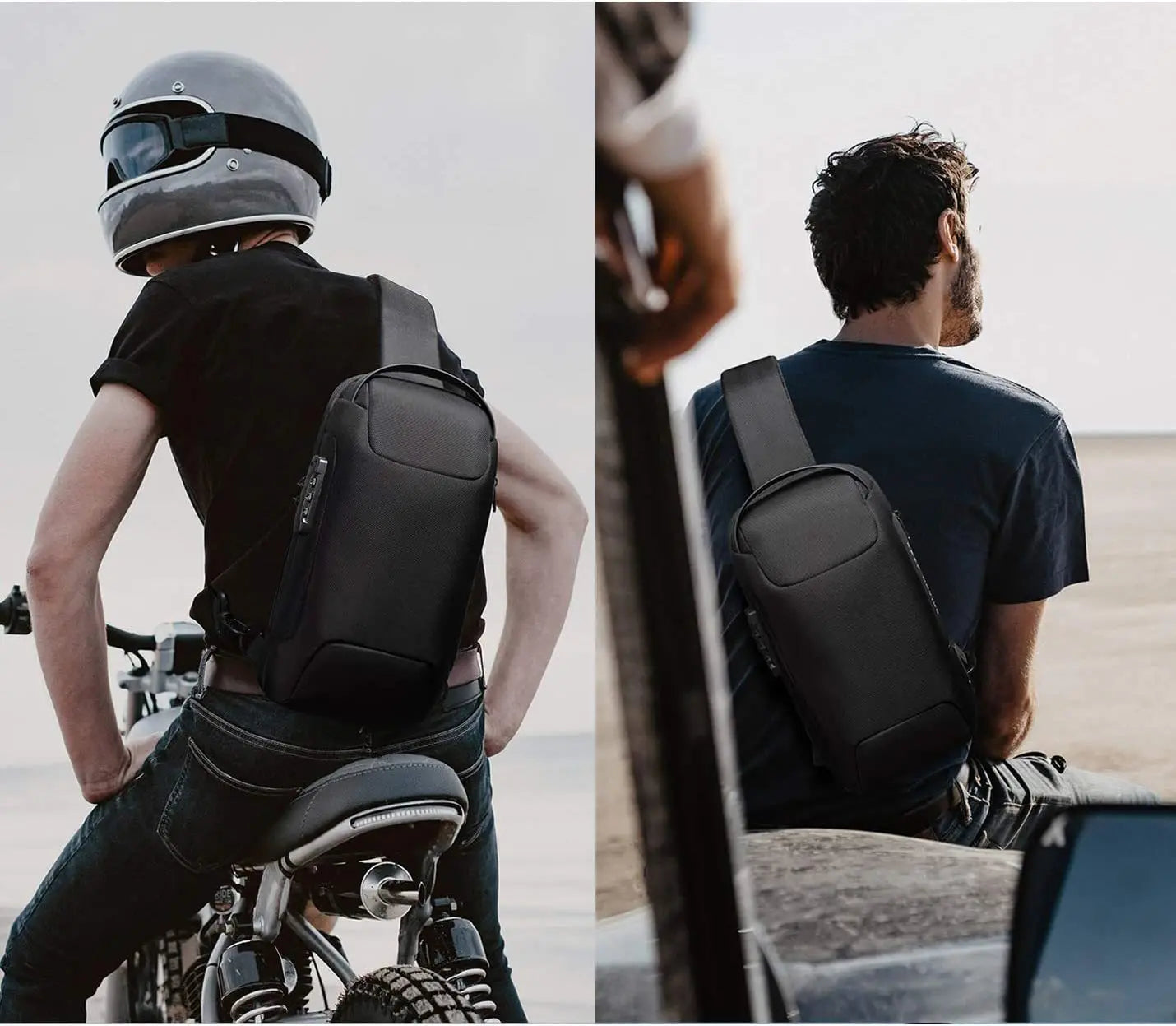 Waterproof Anti -Theft Password Lock Cross -Men Bag Oxford Cloth Sports Oblique Back Shoulder Bag Business Small Crossbody Bag