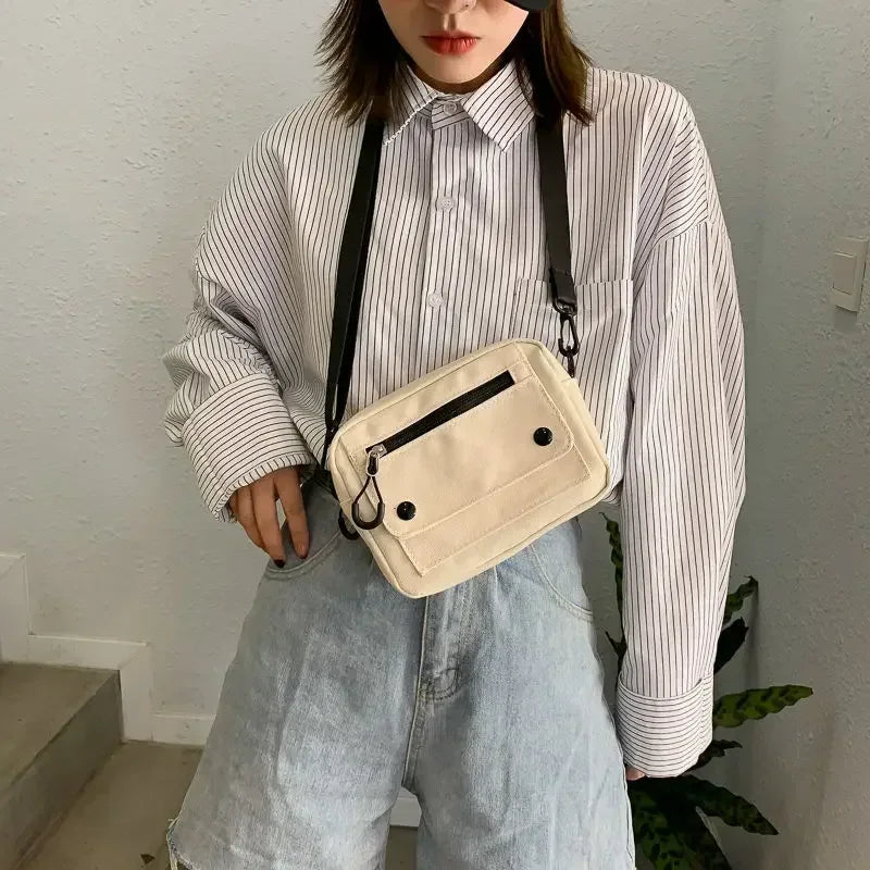 Bags for Women 2022 Women Pure Color Casual Tote Outdoor Bag Canvas Handbag Zipper Shoulder Bag Luxury Bag Bolsas Femininas