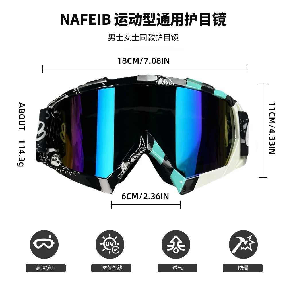 Newest Motorcycle Goggles For Men Motocross Sunglasses Safety Protective MX Night Vision Helmet Goggles vintage Driving Glasses