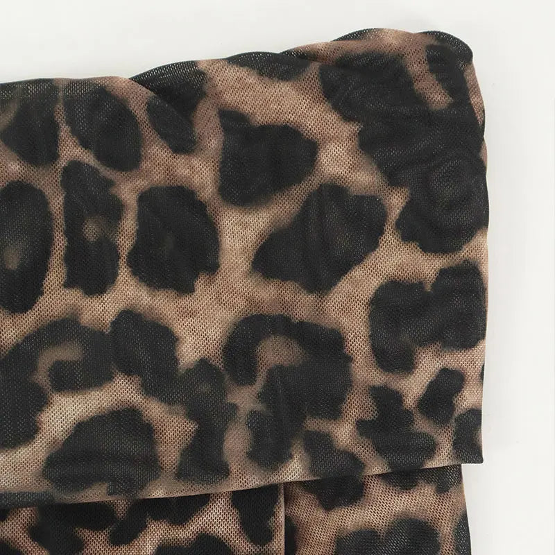 Autumn Women's T-shirt New Streetwear Fashion Long Sleeves O-Neck Tees Sexy Leopard Backless Female Versatile Knitted Clothing