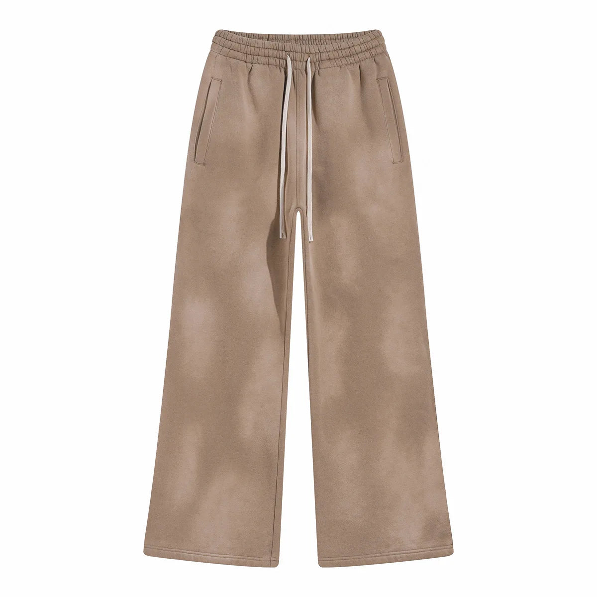 Autumn and winter 2024 new splash ink white spray-dyed loose plus velvet joggers