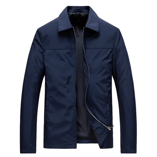 Business Casual Jacket Dad Outer Suit Coat New Men's Middle-aged and Elderly Stand-up Collar Plus Size Spring and Autumn