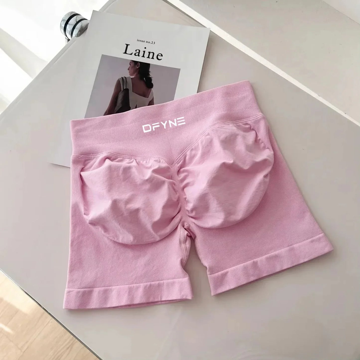 Impact Shorts Low Ribbed Waist Band Women Scrunch Bum Gym Shorts Seamless Yoga Shorts Workout Biker Short Stretch Fitness Short