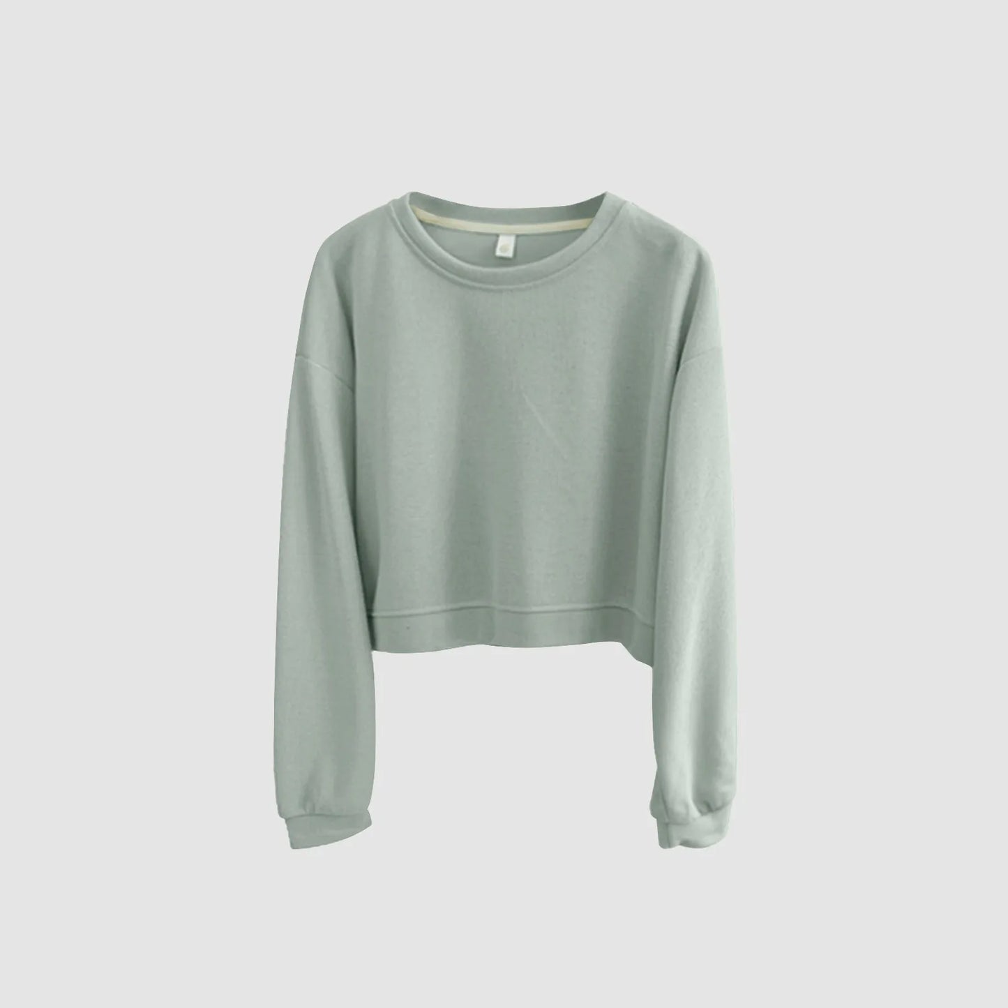 Fall Crop Hoodless Women'S Casual Long Sleeve Pullover Casual Sport Style Classic Round Neck Sweatshirts Womens Popular Clothes