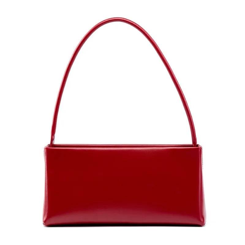 Zency 2024 New Luxury Handbag Fashion Women Leather Shoulder Bag Ladies Underarm Bag Sac De Femme Red Bride Wedding Bags