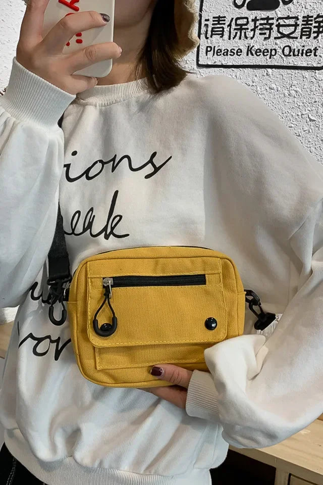 Bags for Women 2022 Women Pure Color Casual Tote Outdoor Bag Canvas Handbag Zipper Shoulder Bag Luxury Bag Bolsas Femininas