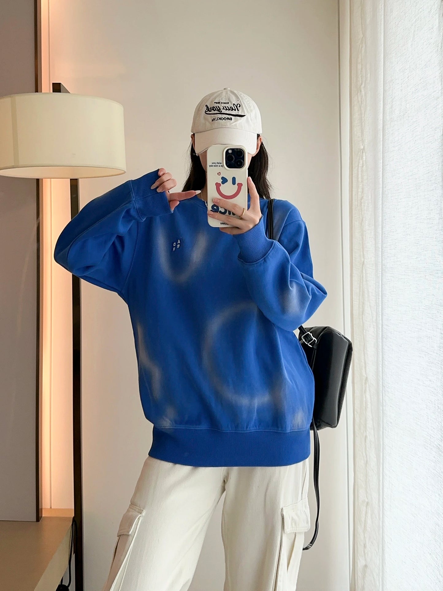 Loose Casual Couple Hoodies l Cotton Dyed Tie-Dye Embroidery Men's Sle Comfortable Breathable Korean Version Sweatirts