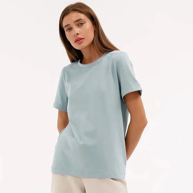 3XL 4XL 100% Cotton Women s T shirt Oversized Casual Solid Tees Short Sleeve Summer Top Plain Streetwear Quality Basic Clothing