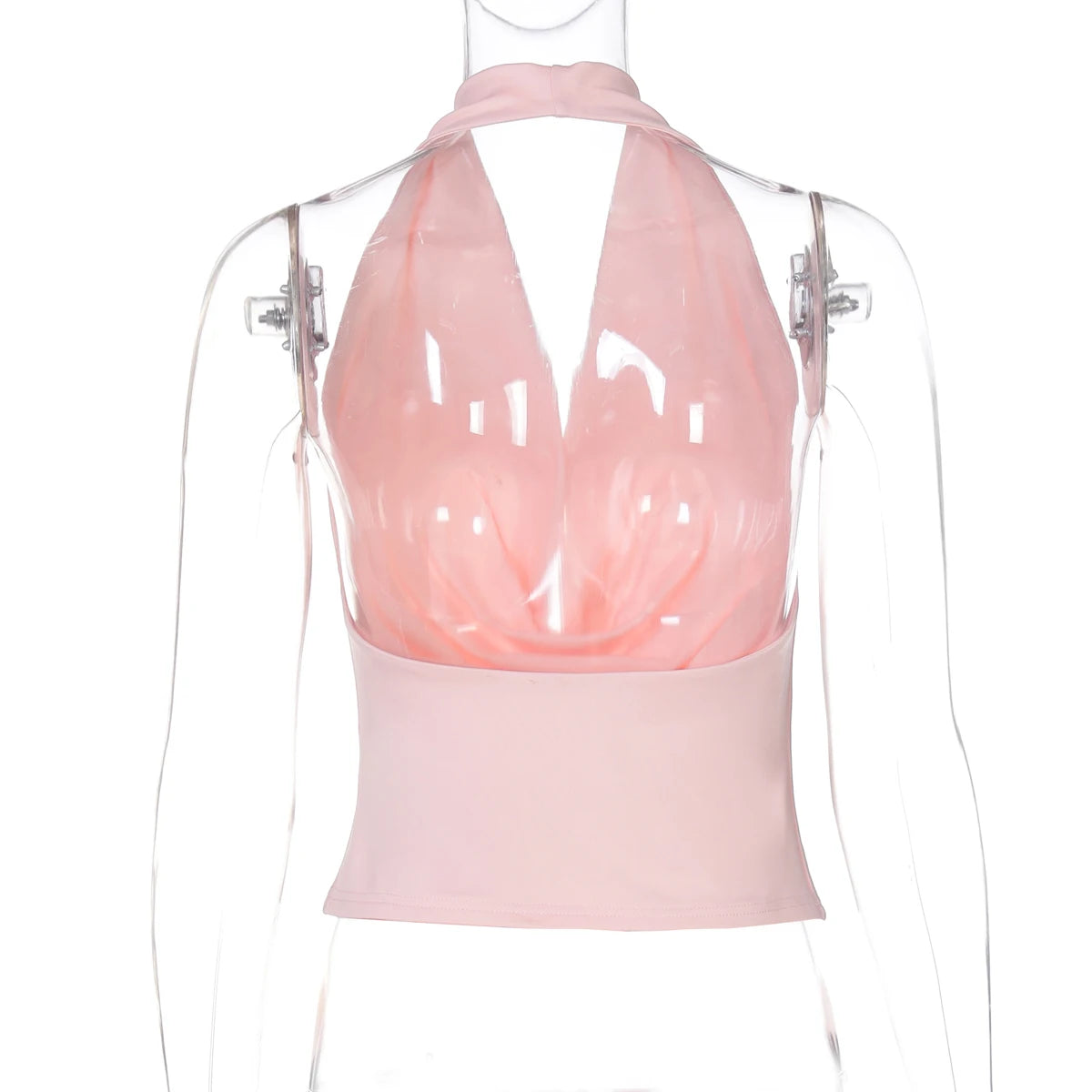 Dulzura Halter Swinging Collar Sleeveless Backless Bodycon Tank Top Solid Sexy Casual Y2K Tops Party Club Street Summer Clothes