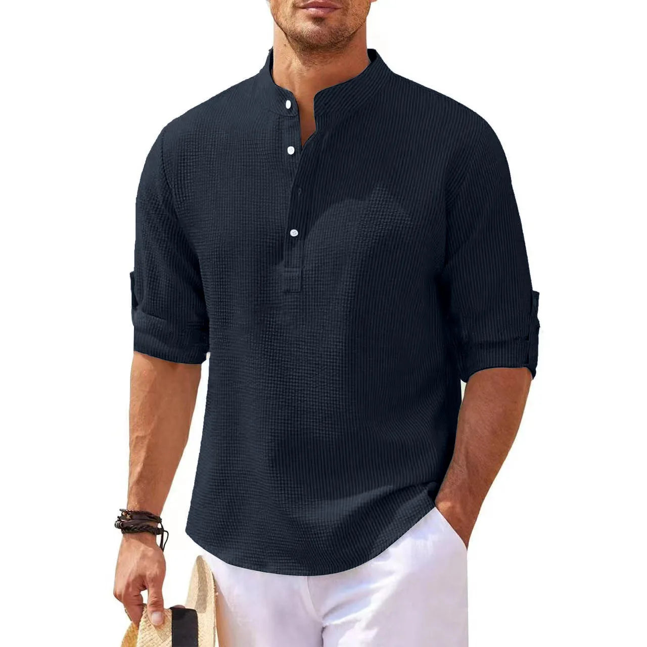 Long Sleeve Linen Shirt Linen Shirt Shirt Linen T Shirt Man European Shirt Man Shirts for Man Linen Sleeved Linen