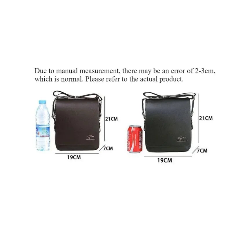 New Luxury Business Crossbody Bag Male Leather Classic Men Bag Vintage Casual Men Messenger Shoulder Bag Men Handbags