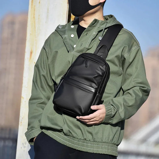 Men Portable Chest Bag Trendy Street New Messenger Bag Men Sports Large Capacity Diagonal Crossbody Bag Universal Shoulder Bag