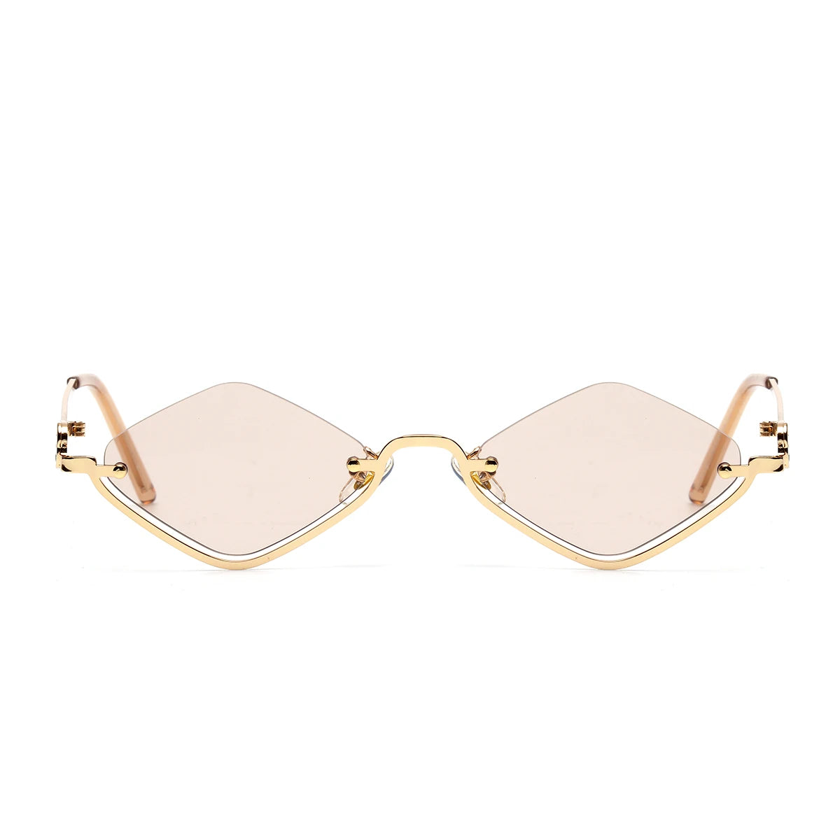 Fashion Small Polygonal Sunglasses Women Luxury Brand Metal Half Frame Sun Glasses Ladies Hipster sexy Cat Eye Shades Vintage