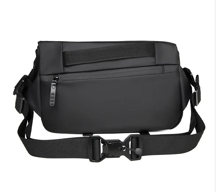 Premium Waterproof Magnetic Buckle Crossbody Bag Personality Fashion Men Messenger Bag Black Minimalist Shoulder Bags Men Bag