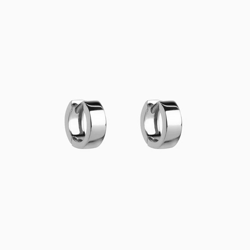 CANNER White Zircon Simple Love Round Earring For Women 925 Sterling Silver Earrings Hoops Pendiente Plata Piercing Gold Jewelry