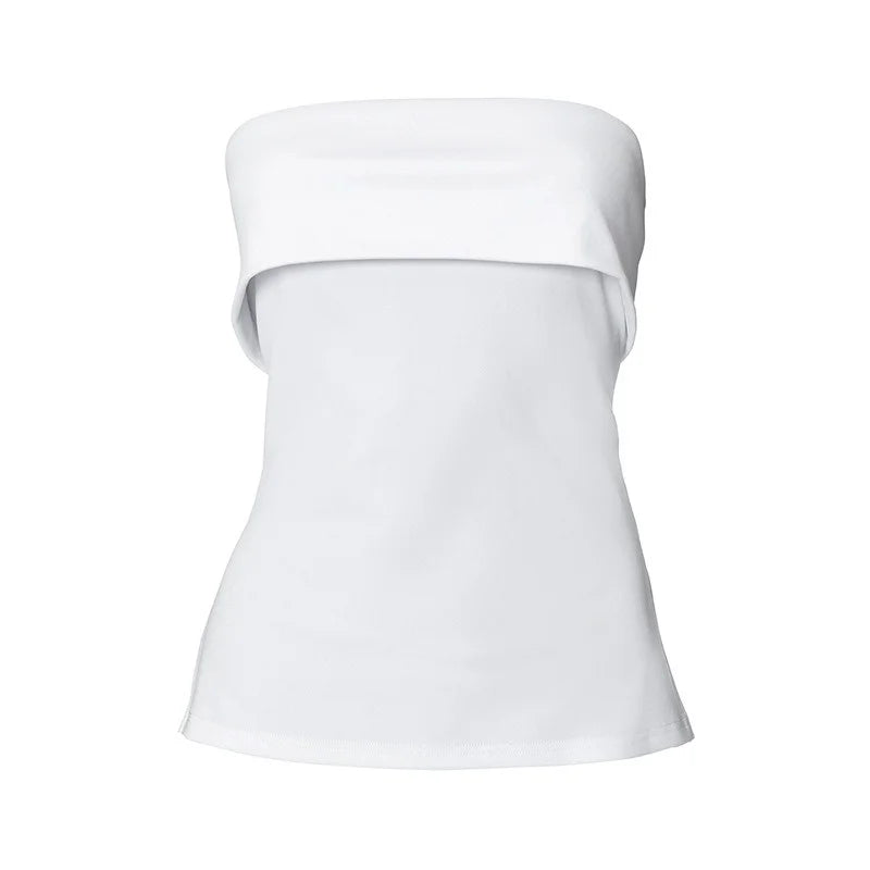Solid Tube Tops For Women Strapless Bra Turndown Slash Neck Lenceria Femenina Backless Bralette Femme Split Bandeau Top Sexy