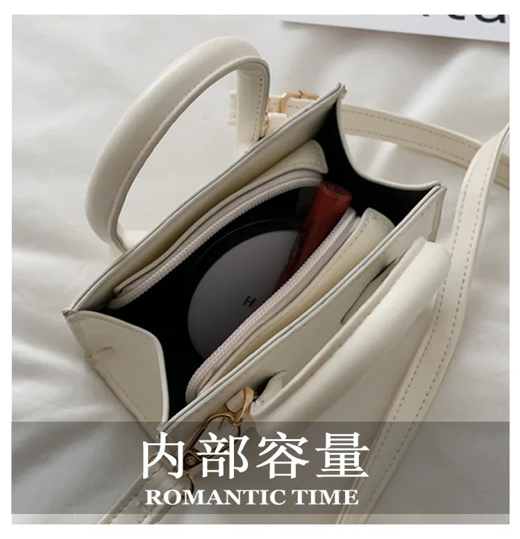 Small Square Bag New Popular Retro Mini Handbag Literary Crowds Shoulder Messenger Female Bag Mini One Shoulder Crossbody Bag