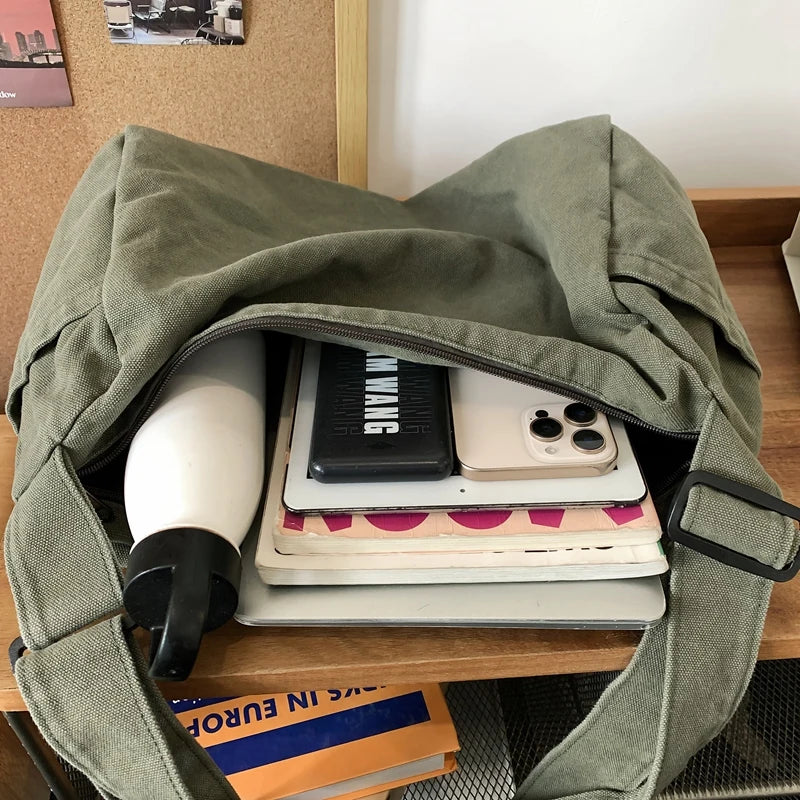 Men'S Minimalist Large Capacity Messenger Bag, Casual Shoulder Bag, Suitable for Vacation, Outdoor Activities, Daily Commuting