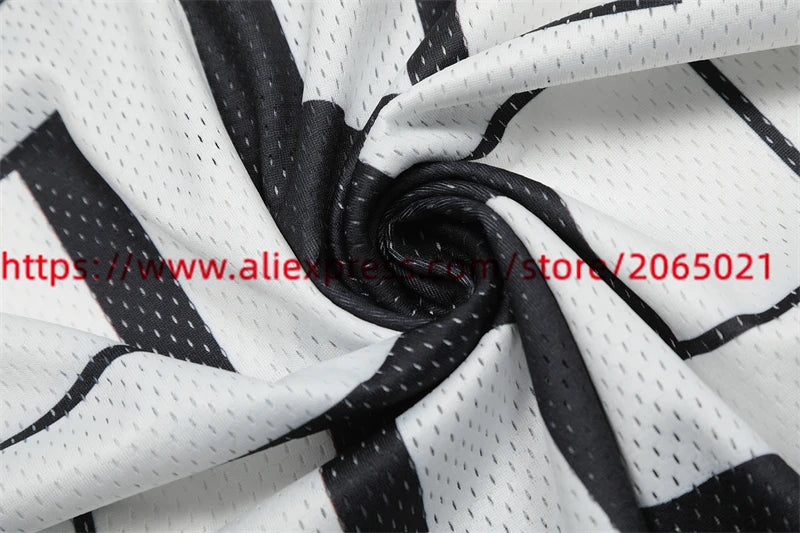 Black White Patchwork Mesh Saint T-Shirt Men Women High Quality Short Sleeve Tee Loose T Shirt