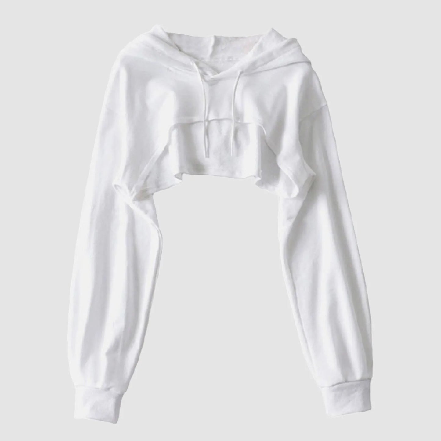 Women'S Sweatshirt Hooded Early Autumn New Personality Fashion Trend Crop Top Super Short Long Sleeve Top For Street Spicy Girls