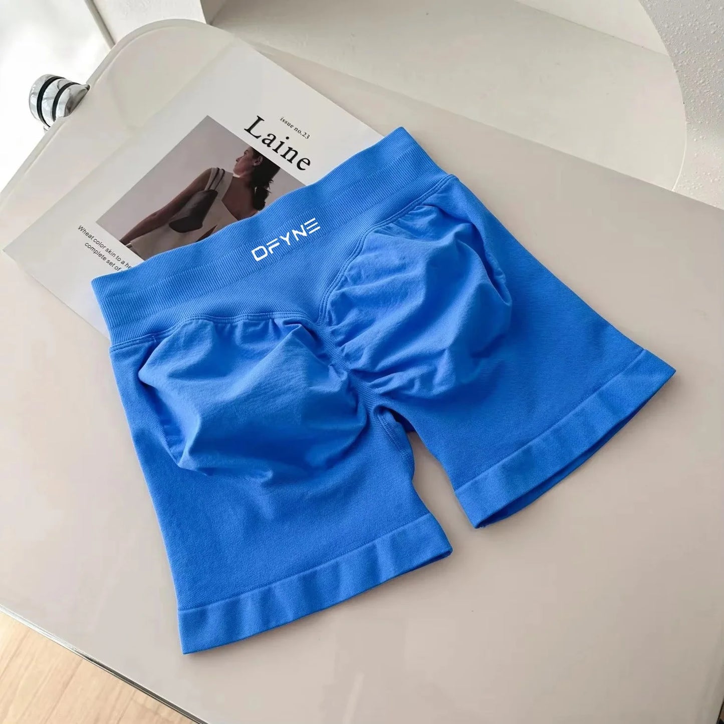 Impact Shorts Low Ribbed Waist Band Women Scrunch Bum Gym Shorts Seamless Yoga Shorts Workout Biker Short Stretch Fitness Short