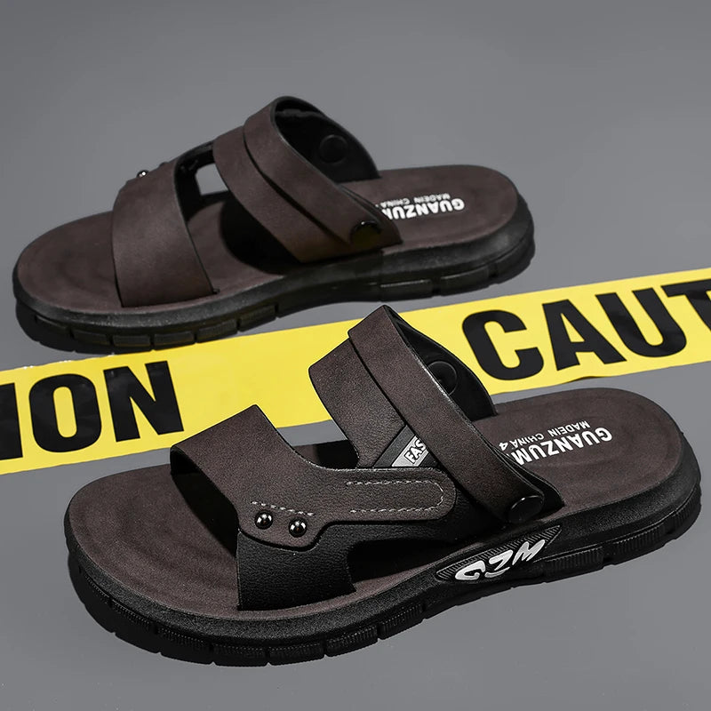 YRZL Men Slides Summer Comfortable Slippers Sandals for Men Soft Lightweight Breathable Casual Beach Shoes Indoor Outdoor Slides