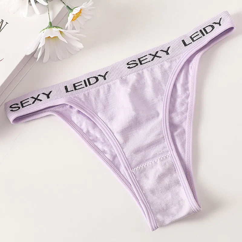 Letter Belt Brazilian Panties Women Seamless Underwear Female Underpants Sexy Briefs Lingerie Comfy Intimates
