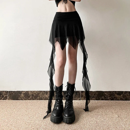 Spring New Solid Color All-match High Street Fashionable Personalized Tight Sexy Hot Cool Women's Tassel Pencil Skirt