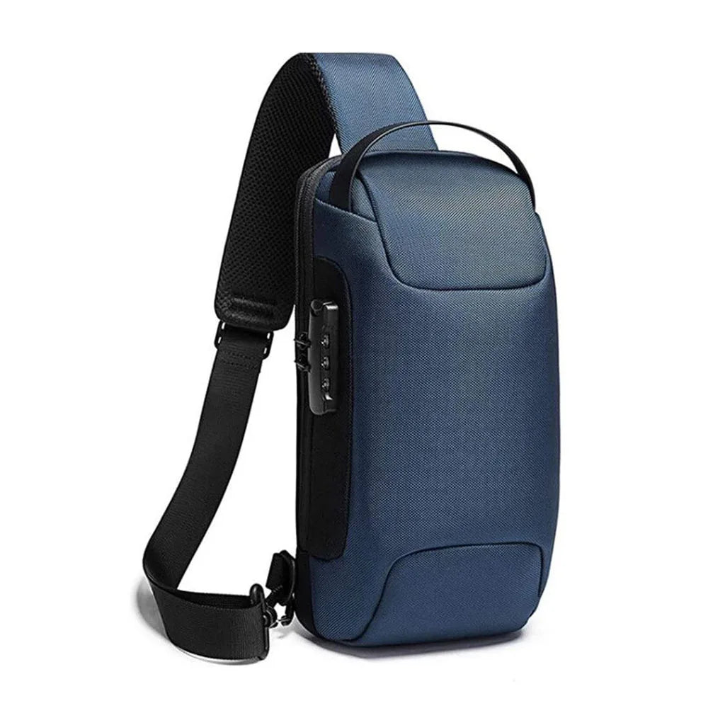 Waterproof Anti -Theft Password Lock Cross -Men Bag Oxford Cloth Sports Oblique Back Shoulder Bag Business Small Crossbody Bag