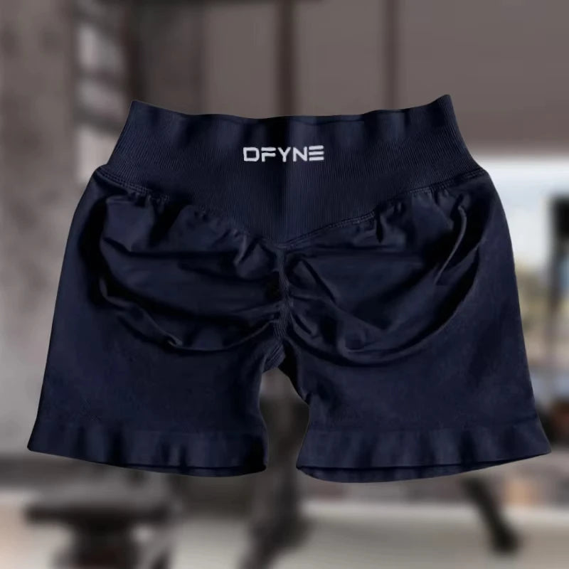 Impact Shorts Low Ribbed Waist Band Women Scrunch Bum Gym Shorts Seamless Yoga Shorts Workout Biker Short Stretch Fitness Short