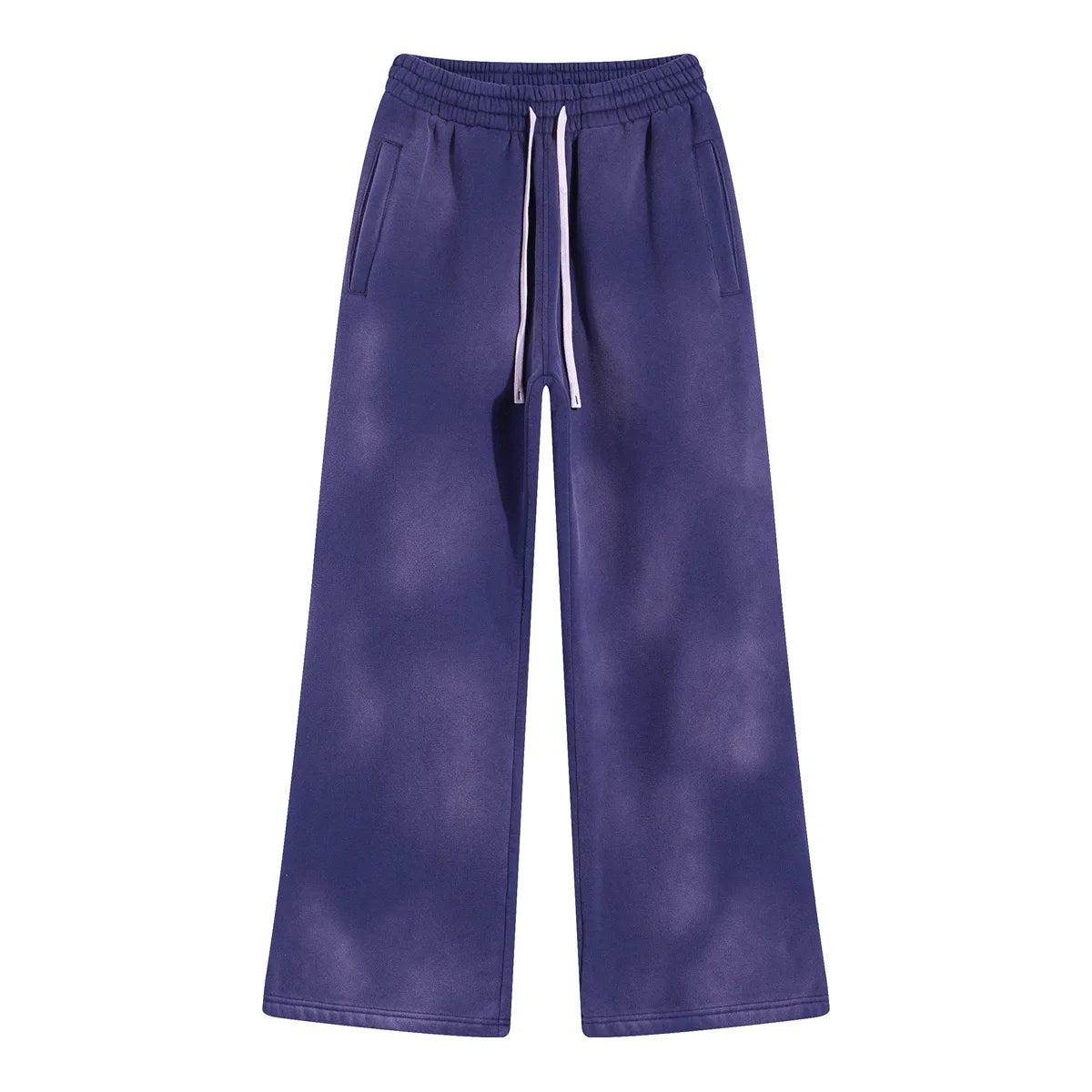 Autumn and winter 2024 new splash ink white spray-dyed loose plus velvet joggers