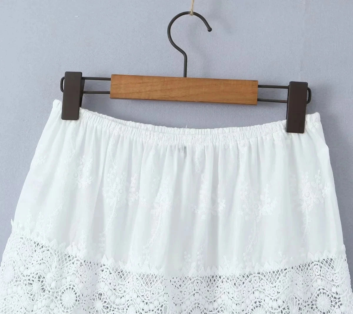 Lace Skirt Set Dress Summer Women Beach Holiday Sexy Cotton Matching Set Outfits Spring White 2 Pcs Vestidos Female Set 2025