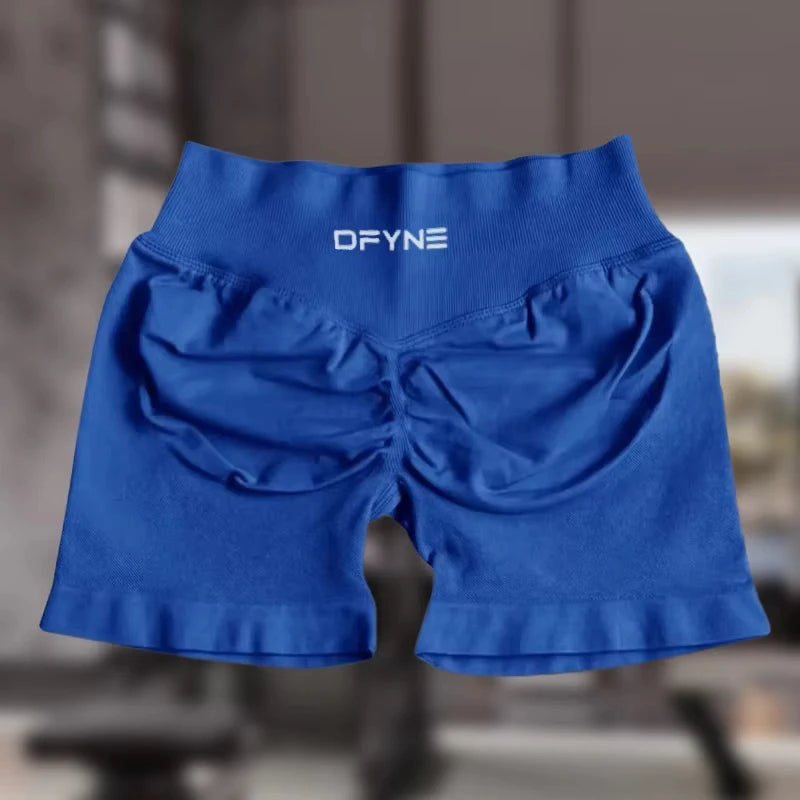 Impact Shorts Low Ribbed Waist Band Women Scrunch Bum Gym Shorts Seamless Yoga Shorts Workout Biker Short Stretch Fitness Short