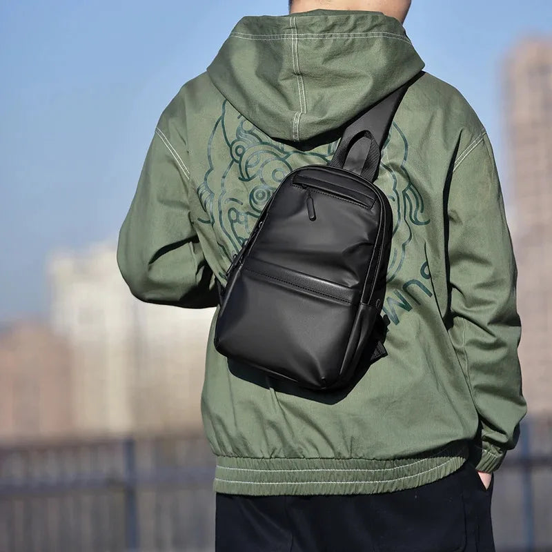 Men Portable Chest Bag Trendy Street New Messenger Bag Men Sports Large Capacity Diagonal Crossbody Bag Universal Shoulder Bag