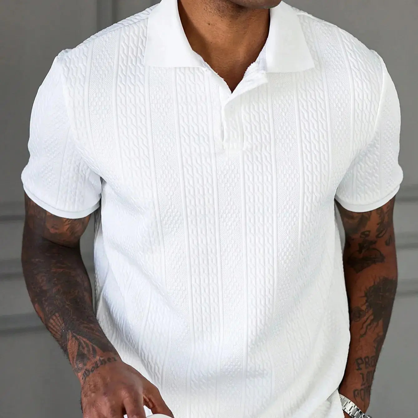 Men's Summer Casual Fashion Polo Shirt is Versatile and Suitable for Any Occasion with Lightweight and Breathable Fabric