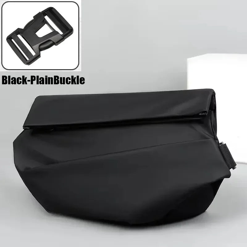 Premium Waterproof Magnetic Buckle Crossbody Bag Personality Fashion Men Messenger Bag Black Minimalist Shoulder Bags Men Bag