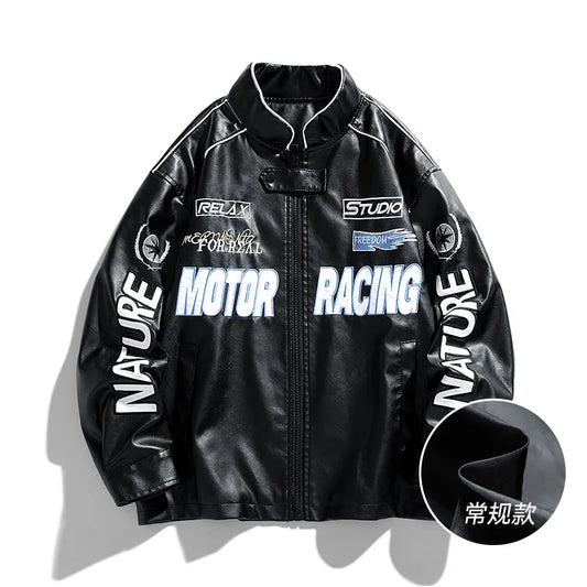American Leather Jacket Coats Male Autumn Winter Street Pilot Motorcycle Clothing Hiphop Trend Loose Luffian Handsome Top Coats