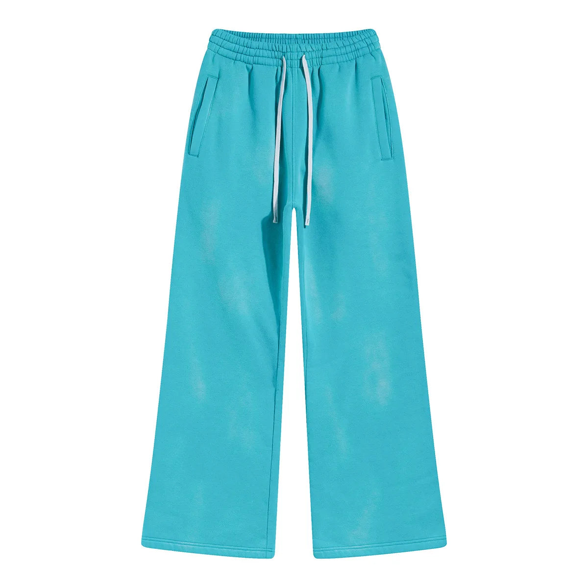 Autumn and winter 2024 new splash ink white spray-dyed loose plus velvet joggers