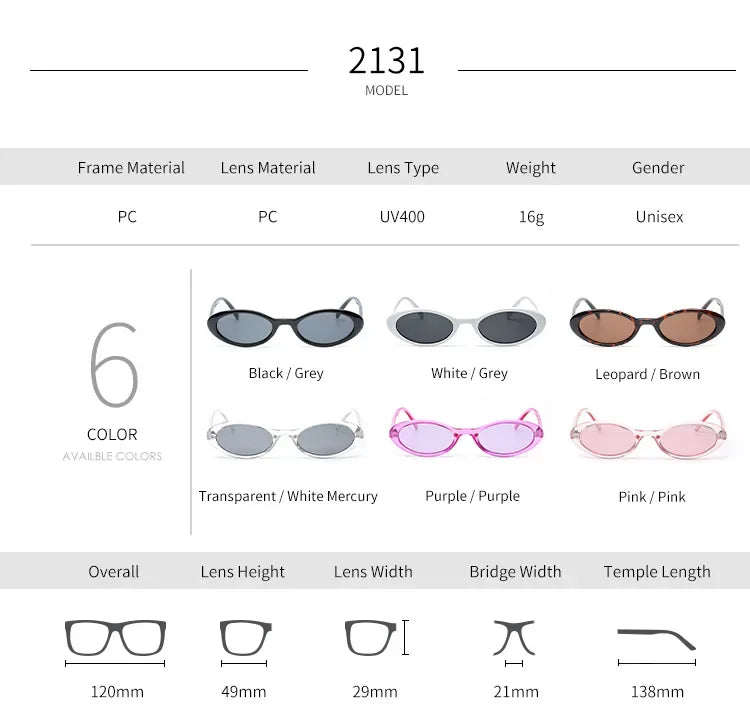 Sexy Small Oval Women's Sunglasses 2025 New Fashion Leopard Brown Hot Sun Glasses Female Retro Colorful Shade Eyeglass