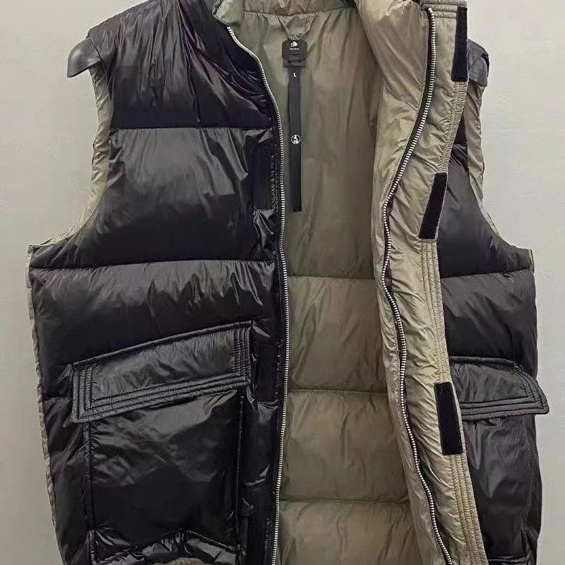 Down Vest For Men Luxury Designer Outdoor Duck Down Camisole Casual Loose Big Pocket Puffer Vest Men High Quality Jacket Coat