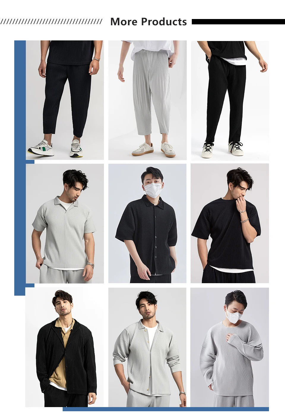 Miyake Pleated Full Sleeve Round Collar T Shirt For Men Fashion Japanese Streetwear Long Sleeve Plain T-shirt Casual Top